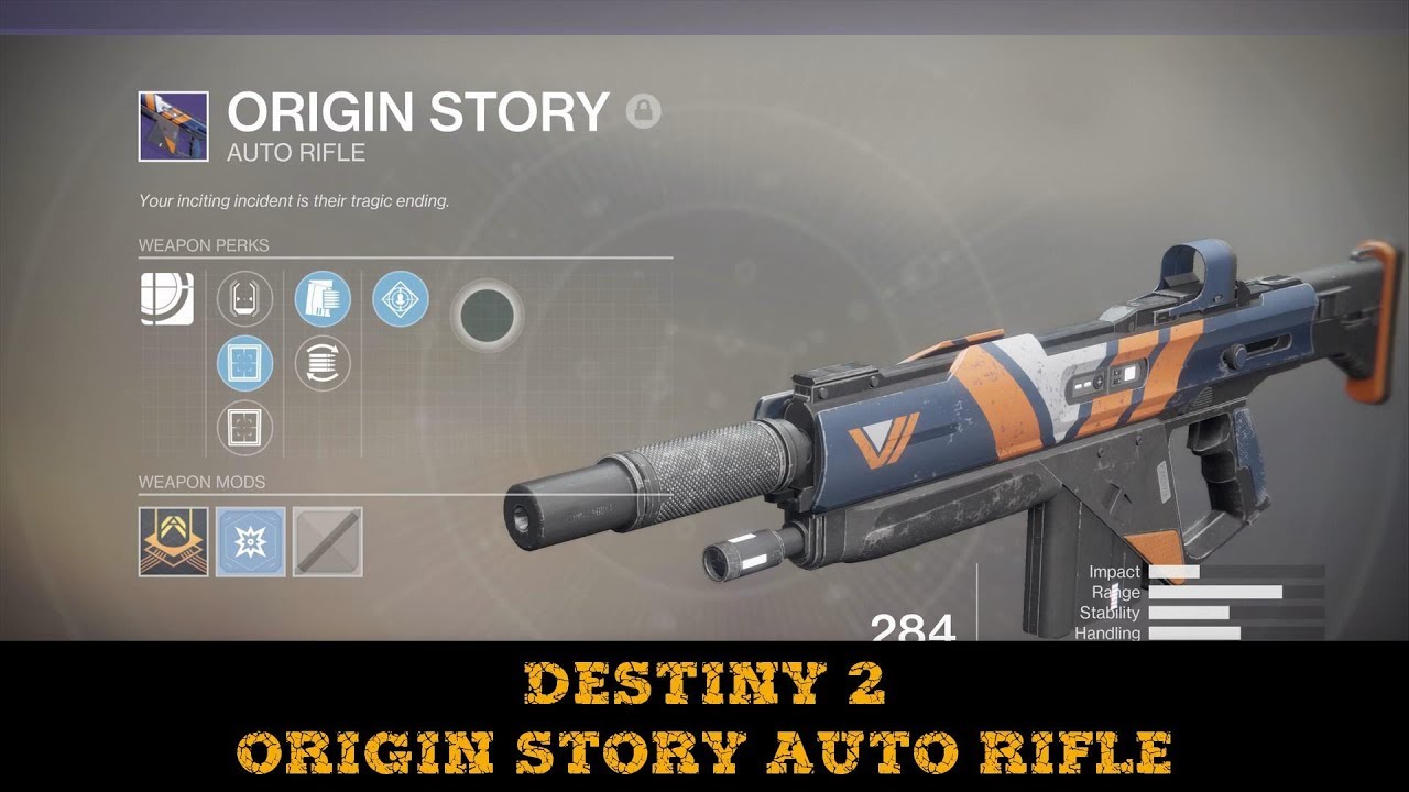 Destiny 2 origin story auto rifle kit
